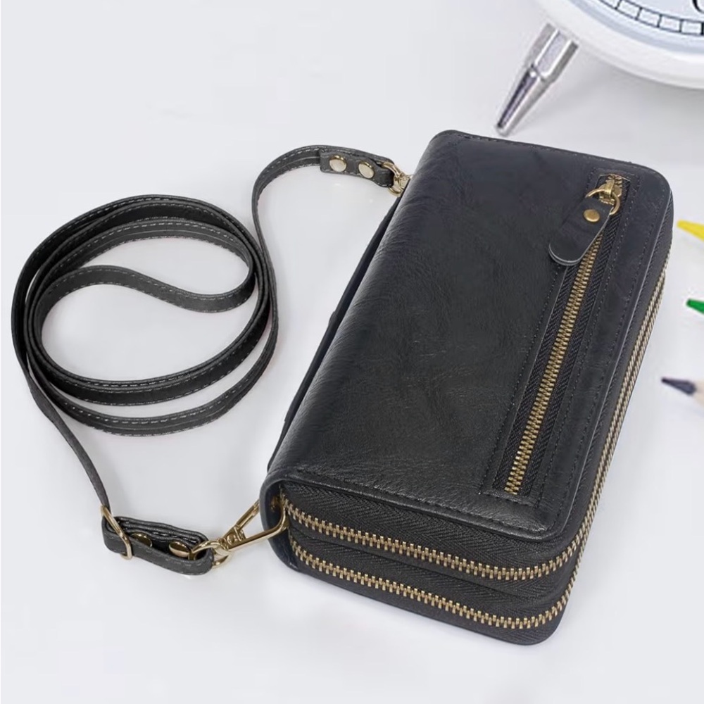 Harryshell Purse with Card Slots Holder Mirror Crossbody - Picture 3 of 12